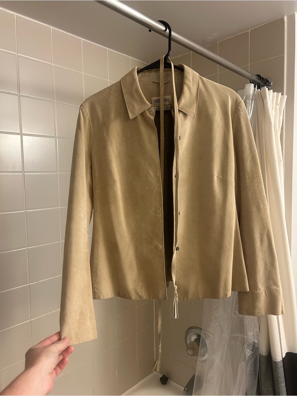 Country Road Vintage Suede Jacket - Classic Collar